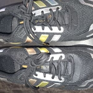 Adidas Kids Black and Gold Athletic Sneakers